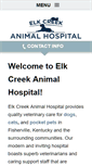 Mobile Screenshot of elkcreekanimalhospital.com