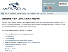 Tablet Screenshot of elkcreekanimalhospital.com